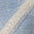 Wedding Dress Lace Fabric Silver Sequin Lace